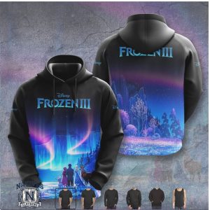Frozen 3 Northern Lights Winter Scenery Movie Fan T Shirt