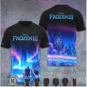 Frozen 3 Northern Lights Winter Scenery Movie Fan T Shirt