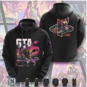 GTA 6 Vice City PlayStation Retro Aesthetic Graphic T Shirt