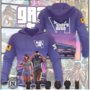 GTA VI Vice City Neon Aesthetic Rockstar Games Gaming Hoodie