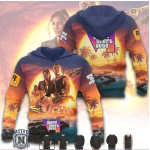 GTA VI Vice City Sunrise Helicopter Aerial View Graphic T Shirt