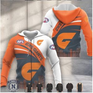 GWS Giants AFL City Skyline Graphic Printed T Shirt Hoodie