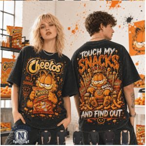 Garfield Cheetos Touch My Snacks And Find Out Funny Graphic T Shirt