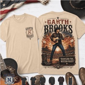 Garth Brooks Heartland Fire Western Nights Country Concert T Shirt