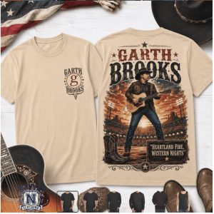 Garth Brooks Heartland Fire Western Nights Country Concert T Shirt