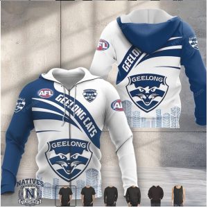 Geelong Cats AFL City Skyline Graphic Hoodie