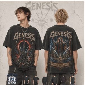 Genesis Progressive Rock Band Legacy Guitar Graphic T Shirt