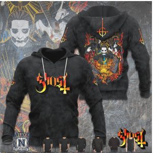 Ghost Band Papa Emeritus Fire Heavy Metal Rock T Shirt