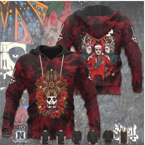 Ghost Band Papa Santa Claus Christmas Holiday Heavy Metal T Shirt