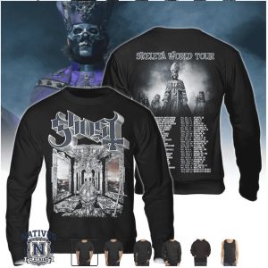 Ghost Band Skeleta World Tour Gothic Cathedral Rock T Shirt