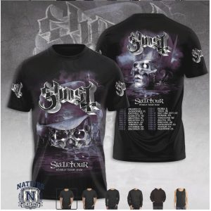 Ghost Band Skeletour 2026 Skull Tour Dates Heavy Metal T Shirt