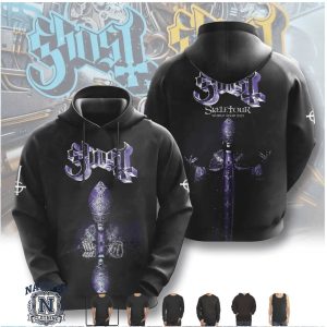Ghost Band Skeletour Papa Emeritus Purple Skull Metal T Shirt
