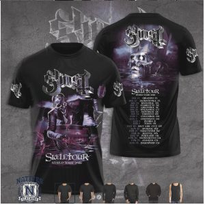 Ghost Band Skeletour World Tour 2026 Skull Rock T Shirt