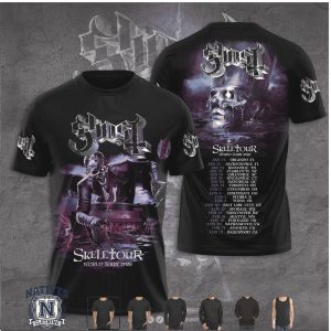 Ghost Band Skeletour World Tour 2026 Skull Rock T Shirt