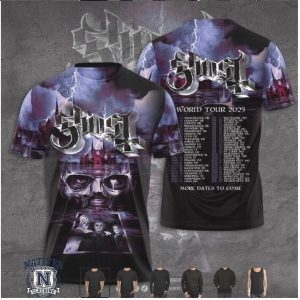 Ghost Band World Tour 2025 Heavy Metal Rock Concert T Shirt