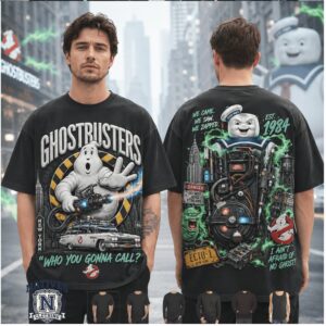 Ghostbusters 1984 Stay Puft Ecto 1 Movie Retro T Shirt