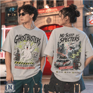 Ghostbusters Slimer Ecto 1 No Sleep Just Specters Movie T Shirt