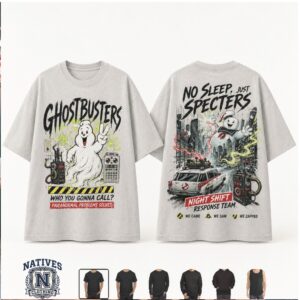 Ghostbusters Slimer Ecto 1 No Sleep Just Specters Movie T Shirt