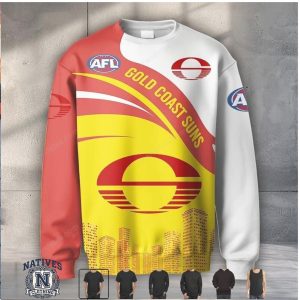 Gold Coast Suns Logo City Skyline Graphic Hoodie T Shirt