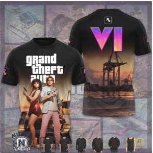 Grand Theft Auto VI Vice City Dockside Sunset Duo Graphic T Shirt