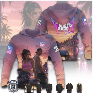 Grand Theft Auto VI Vice City Night Street Vibe Graphic T Shirt