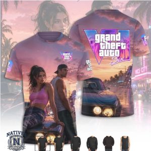 Grand Theft Auto VI Vice City Night Street Vibe Graphic T Shirt
