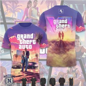 Grand Theft Auto VI Vice City Sunset Beach T Shirt