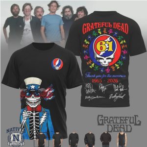 Grateful Dead 61 Years 1965 2026 Uncle Sam Skeleton T Shirt