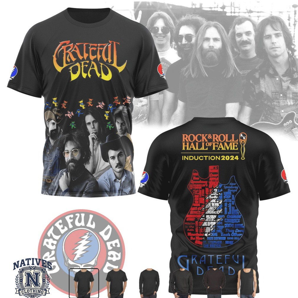 Grateful Dead Rock Hall Induction 2024 Guitar Graphic T Shirt Grateful Dead Rock Hall Induction 2024 Guitar Graphic T Shirt
