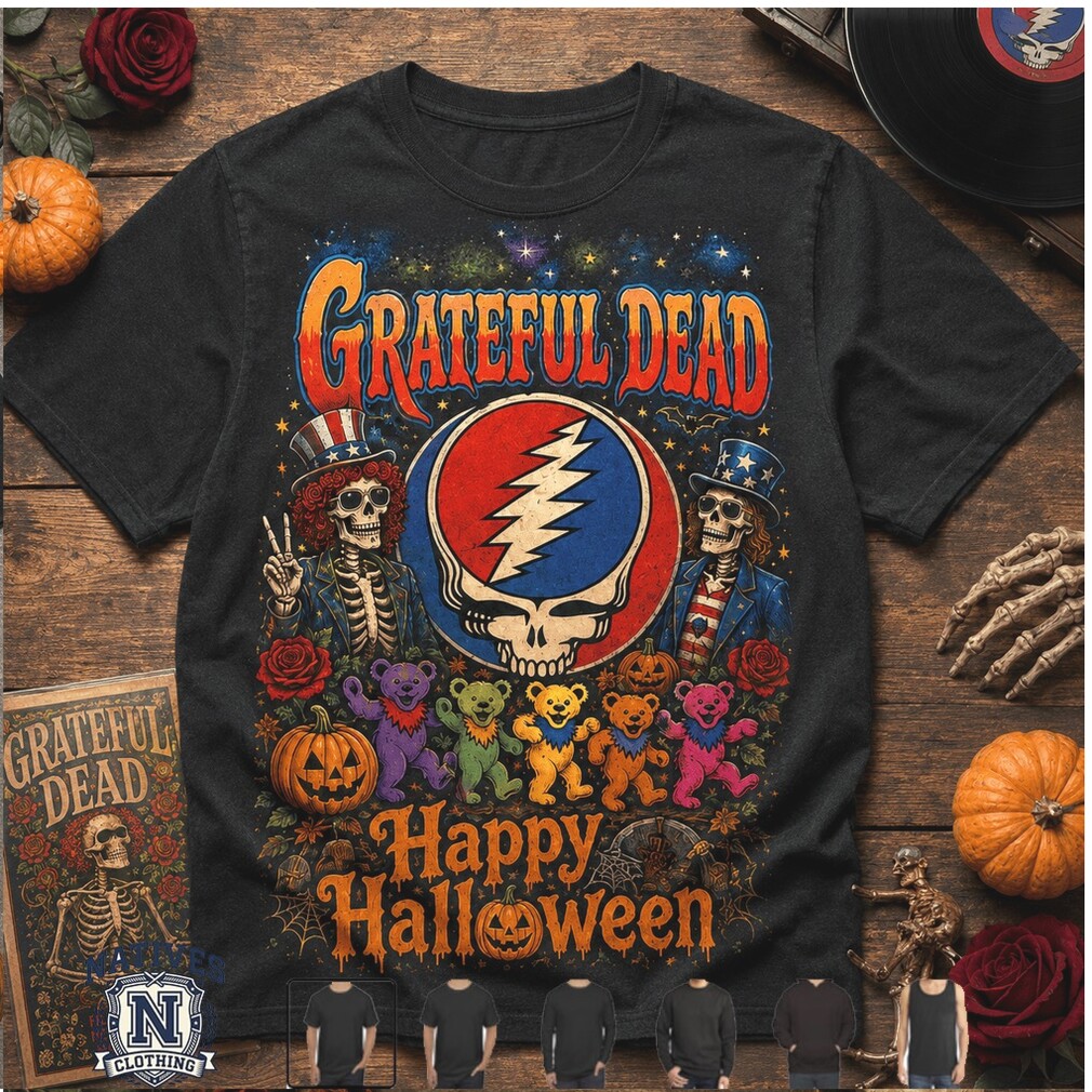 Grateful Dead Skeleton Pumpkin Happy Halloween T Shirt Grateful Dead Skeleton Pumpkin Happy Halloween T Shirt