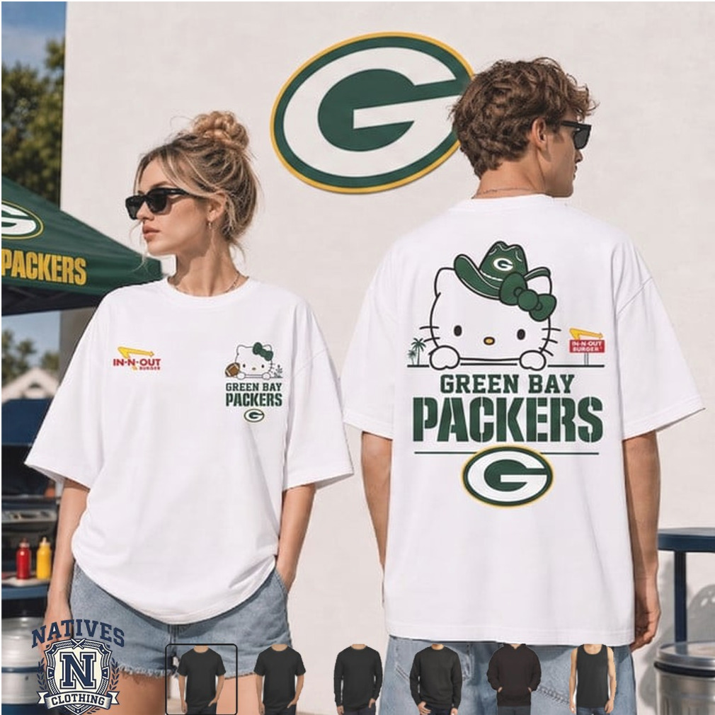 Green Bay Football Hello Kitty In N Out T Shirt Green Bay Football Hello Kitty In N Out T Shirt