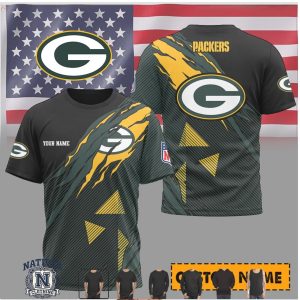 Green Bay Packers Custom Name Personalized Football T Shirt