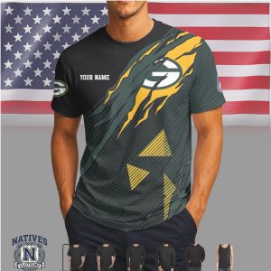 Green Bay Packers Custom Name Personalized Football T Shirt