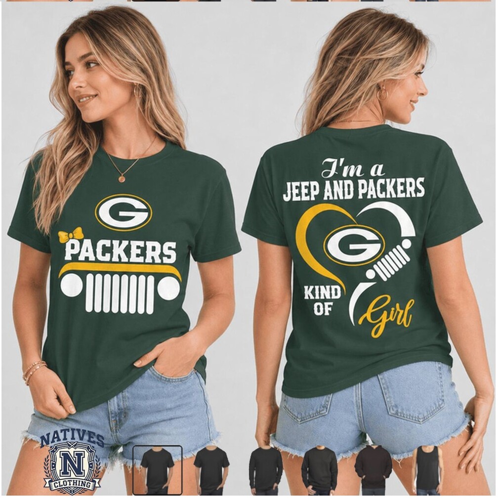Green Bay Packers Jeep Heartbeat Kind Of Girl T Shirt Green Bay Packers Jeep Heartbeat Kind Of Girl T Shirt