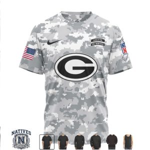 Green Bay Packers Salute To Service Camo Custom Name Number Jersey