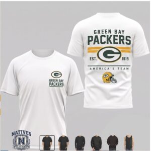 Green Bay Packers Vintage Football Team Logo Est 1919 T Shirt