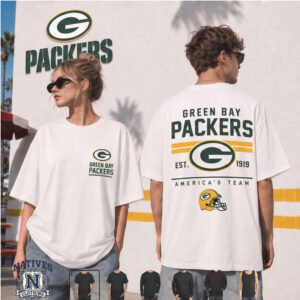 Green Bay Packers Vintage Football Team Logo Est 1919 T Shirt