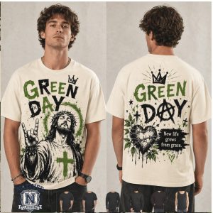 Green Day Jesus Faith Over Fear Christian Rock T Shirt