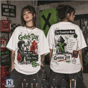 Green Day Make Noise Not House Fires Punk Rock T Shirt