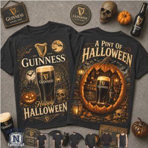 Guinness Beer Pumpkin Halloween Pint Irish Stout T Shirt