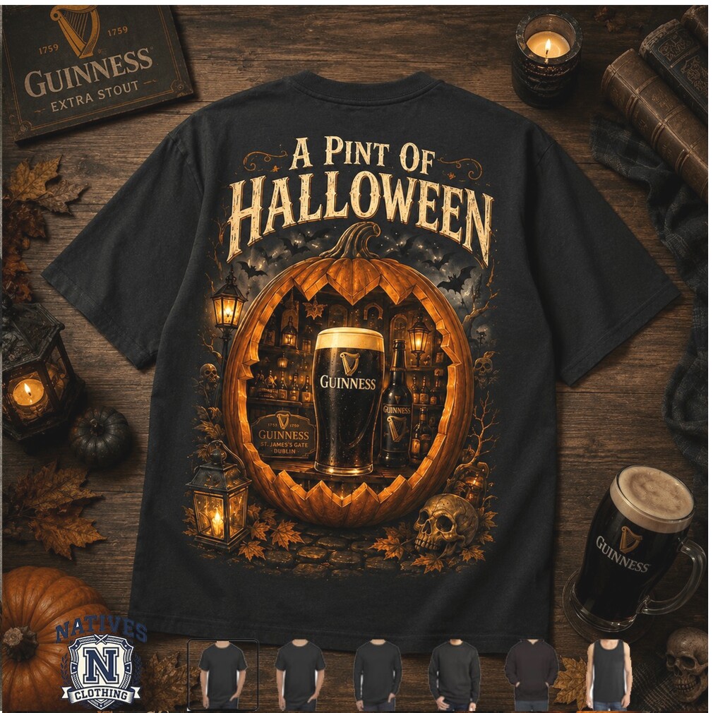 Guinness Beer Pumpkin Halloween Pint Irish Stout T Shirt Guinness Beer Pumpkin Halloween Pint Irish Stout T Shirt
