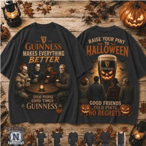 Guinness Halloween Raise Your Pint Horror Friends T Shirt