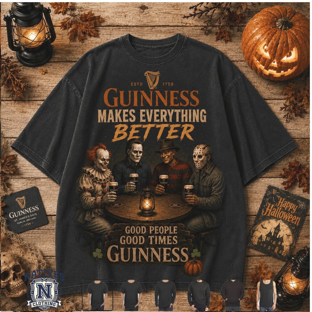 Guinness Halloween Raise Your Pint Horror Friends T Shirt Guinness Halloween Raise Your Pint Horror Friends T Shirt