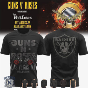 Guns N Roses Las Vegas Raiders Rock Band Concert T Shirt