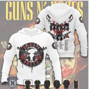 Guns N Roses Skull Cross Roses Vintage Style Tour T Shirt