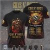 Guns N Roses World Tour 2026 Bridge Skeleton Rose Graphic T Shirt Guns N Roses World Tour 2026 Bridge Skeleton Rose Graphic T Shirt