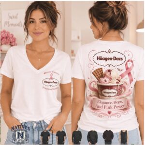 Haagen Dazs Breast Cancer Awareness Pink Power T Shirt