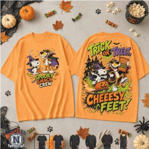 Halloween Snoopy Cheetah Spooky Snack Crew Cheezy Feet T Shirt Halloween Snoopy Cheetah Spooky Snack Crew Cheezy Feet T Shirt