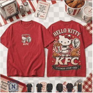 Hello Kitty KFC Fast Food Finger Lickin Good Vintage T Shirt