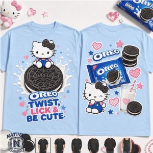 Hello Kitty Oreo Cookie Milk Cute Kawaii Sweet Graphic T Shirt Hello Kitty Oreo Cookie Milk Cute Kawaii Sweet Graphic T Shirt